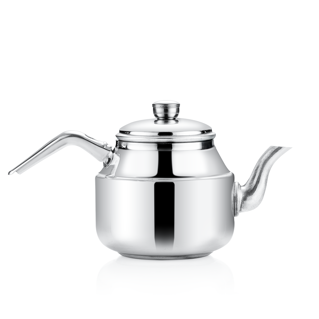 aluminum tea kettle, 0.7 liter capacity - silver