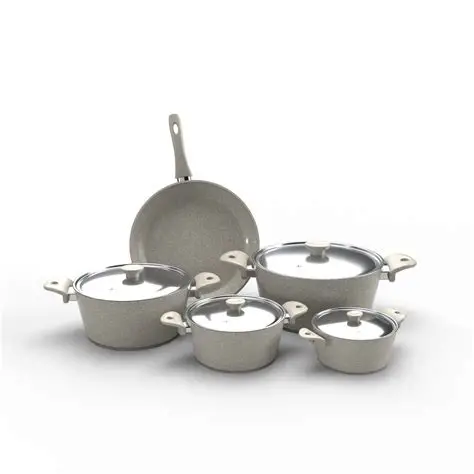 Kazyon 7-Piece T-Shape Cookware Set (Sizes 28, 24, 18 + 28cm Wok)