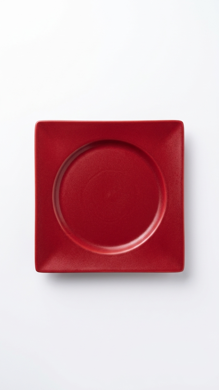 26-piece square dinner set, colorful