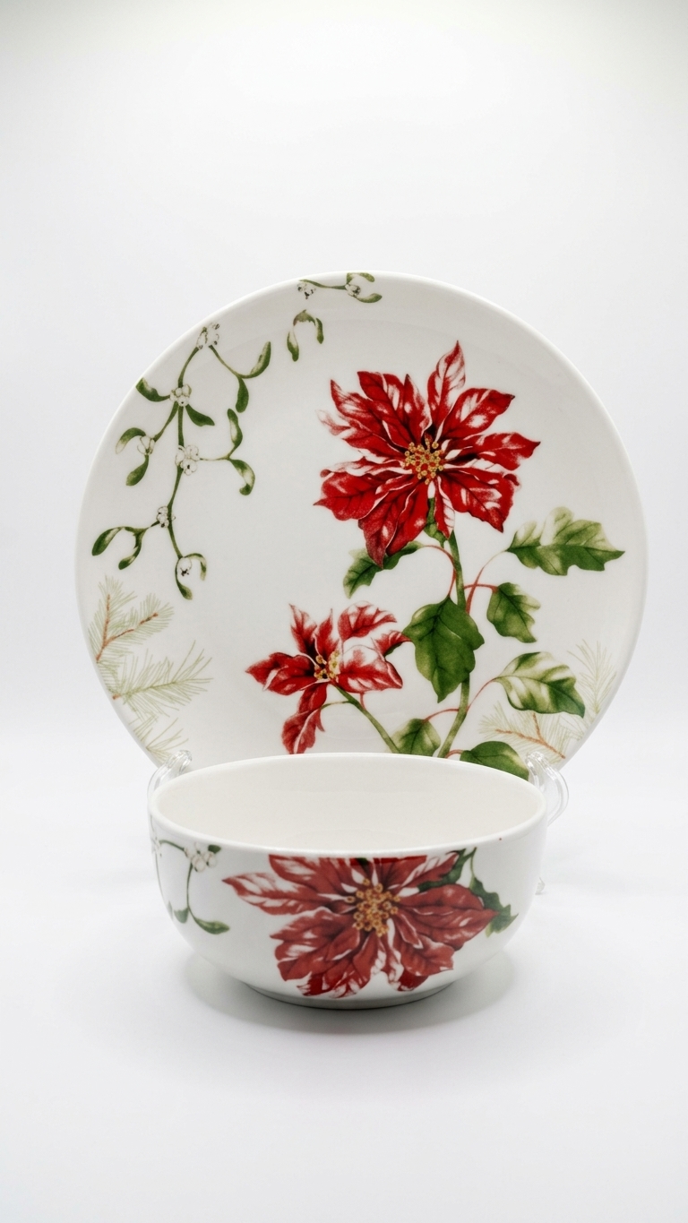 24-piece dinner set with cup decorations