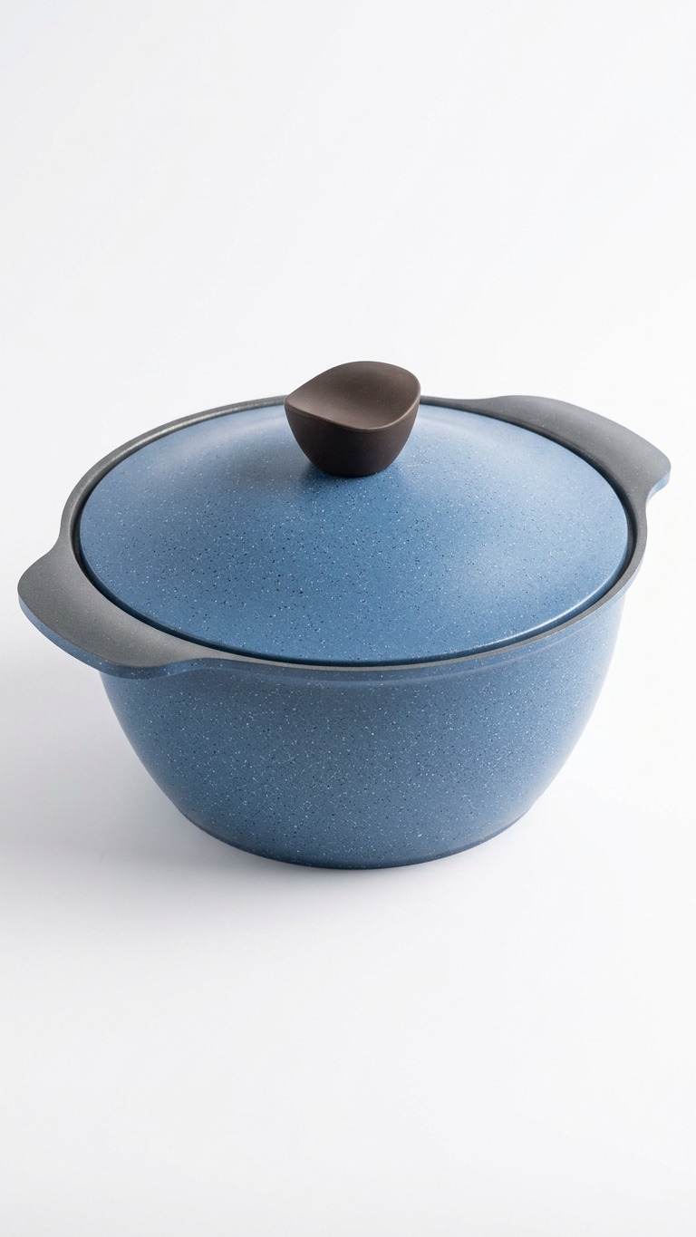 Master pot M24, blue granite flower