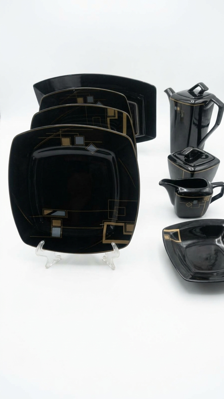 Tea and cake set RAK24Q black metallic SWATCH RAK