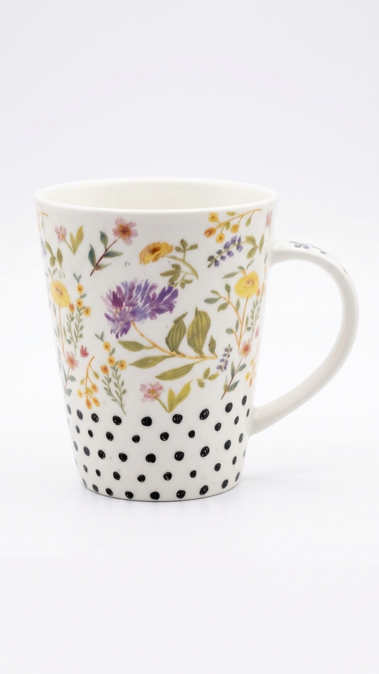 Long porcelain mug i-8093