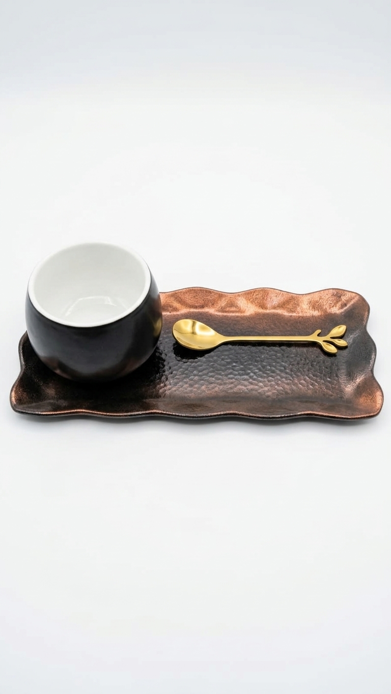 Spoon with seashell plate SJ-9231-1