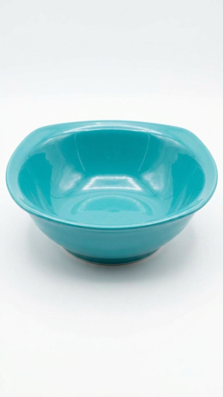 Large square bowl 24 turquoise
