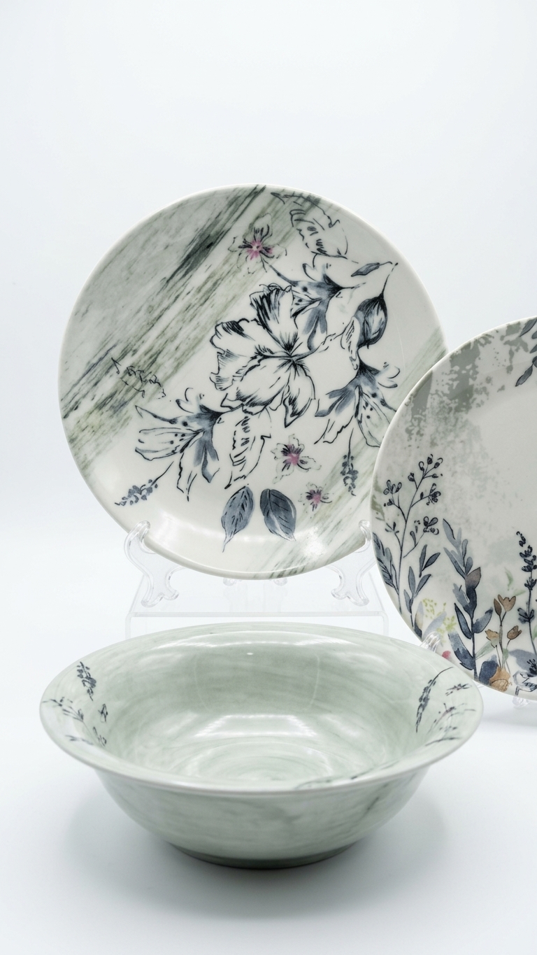 24-piece Kütahya Turkish porcelain dinner set 475