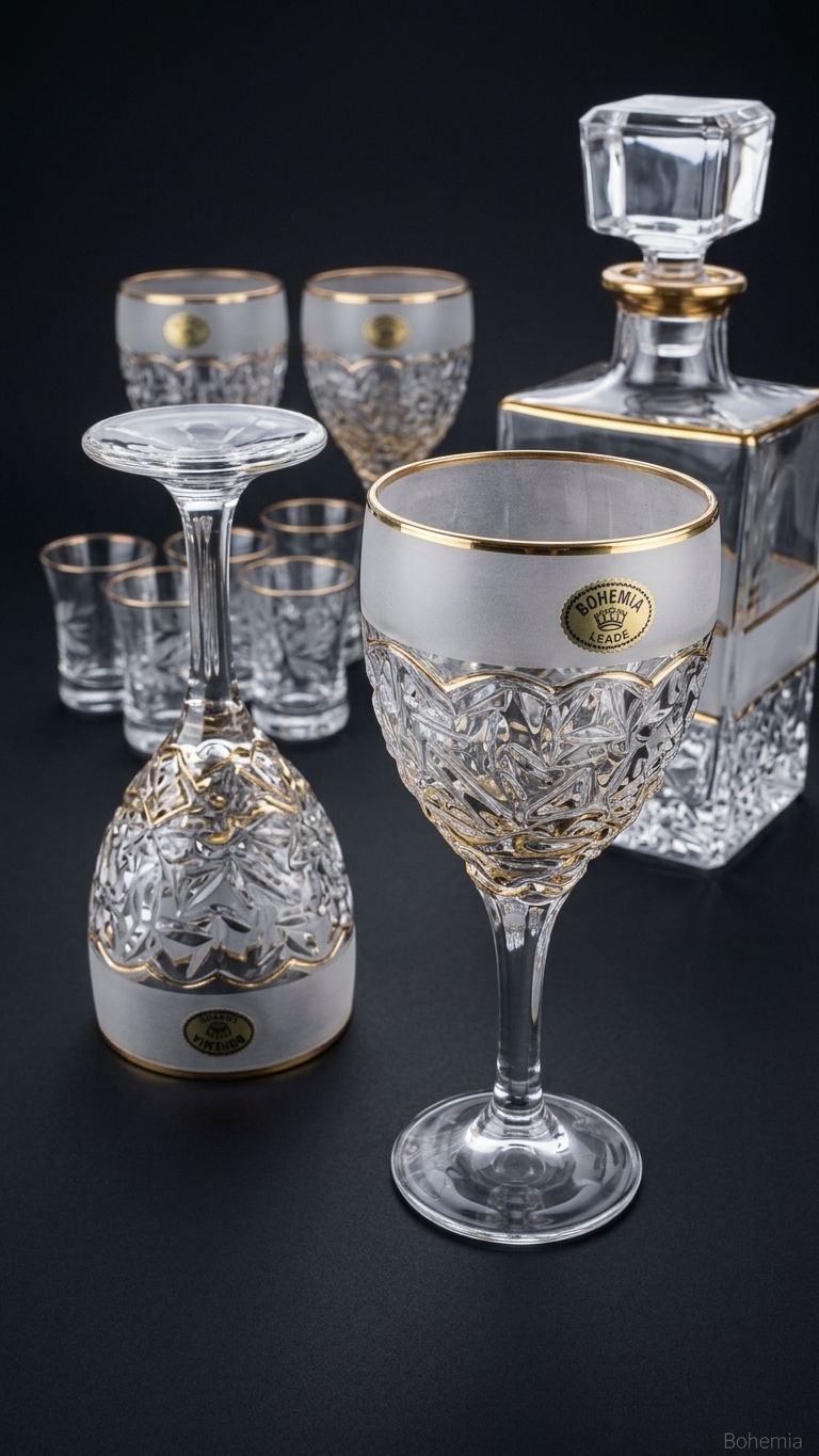 Assorted crystal glass set