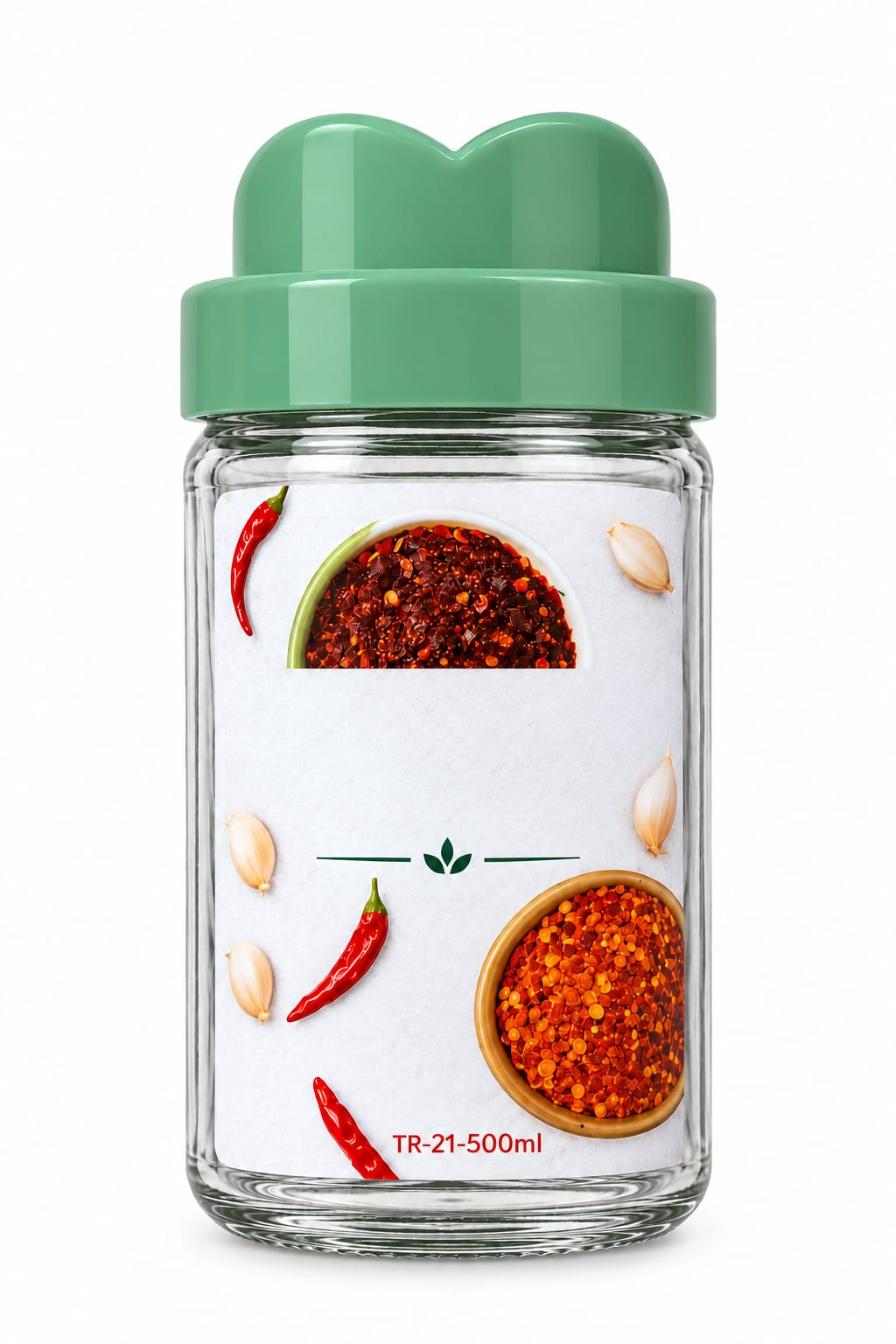 300ml spice jar with a flower-shaped lid (1602)