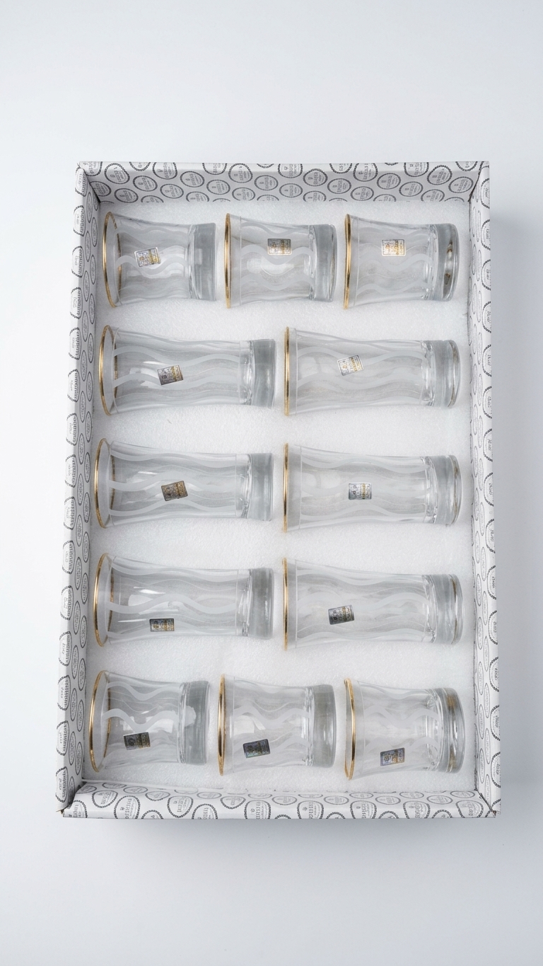 12-piece luxury gold-accented set
