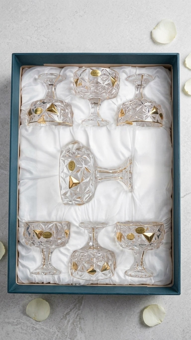 Gilded fruit/dessert bowl set