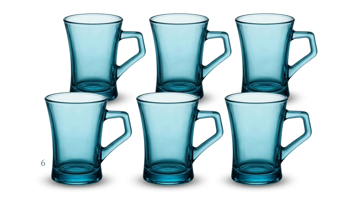 Pasha Bacci Azur Coffee 6pcs Turquoise 55513