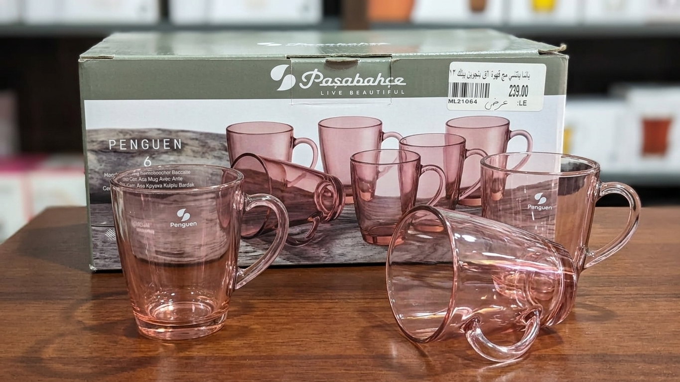 Pasha Patchi Coffee Mug, 6-piece set, Penguin Pink, 55213