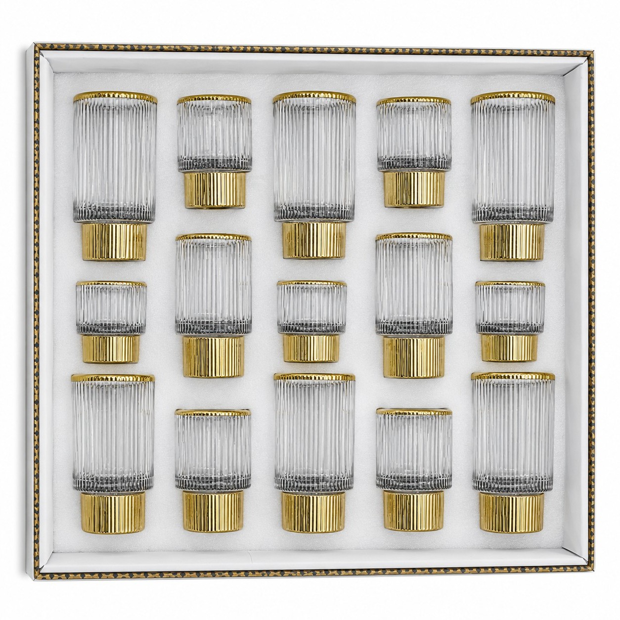 12-piece platinum and gold-accented set