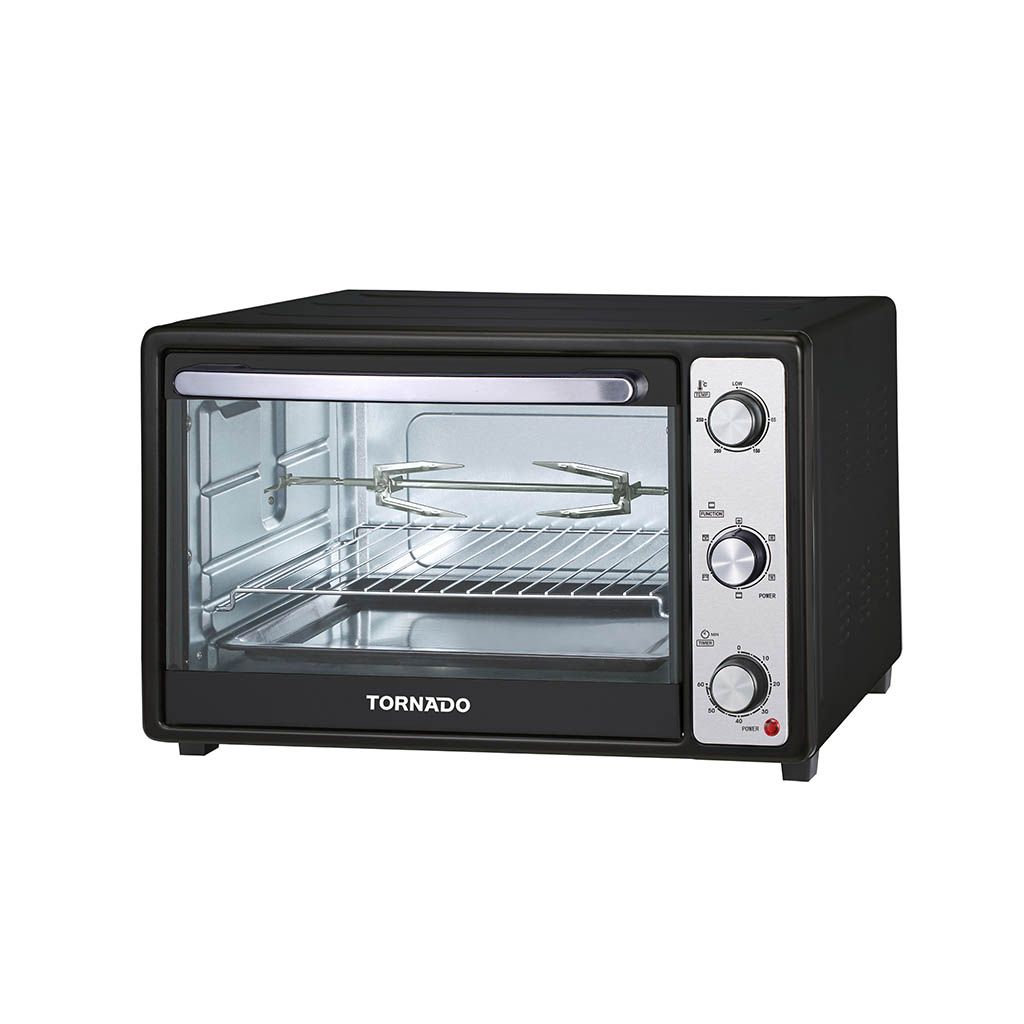 TORNADO Electric Oven 46 Liter 1800 Watt Grill Fan Black TEO-46NE(K)