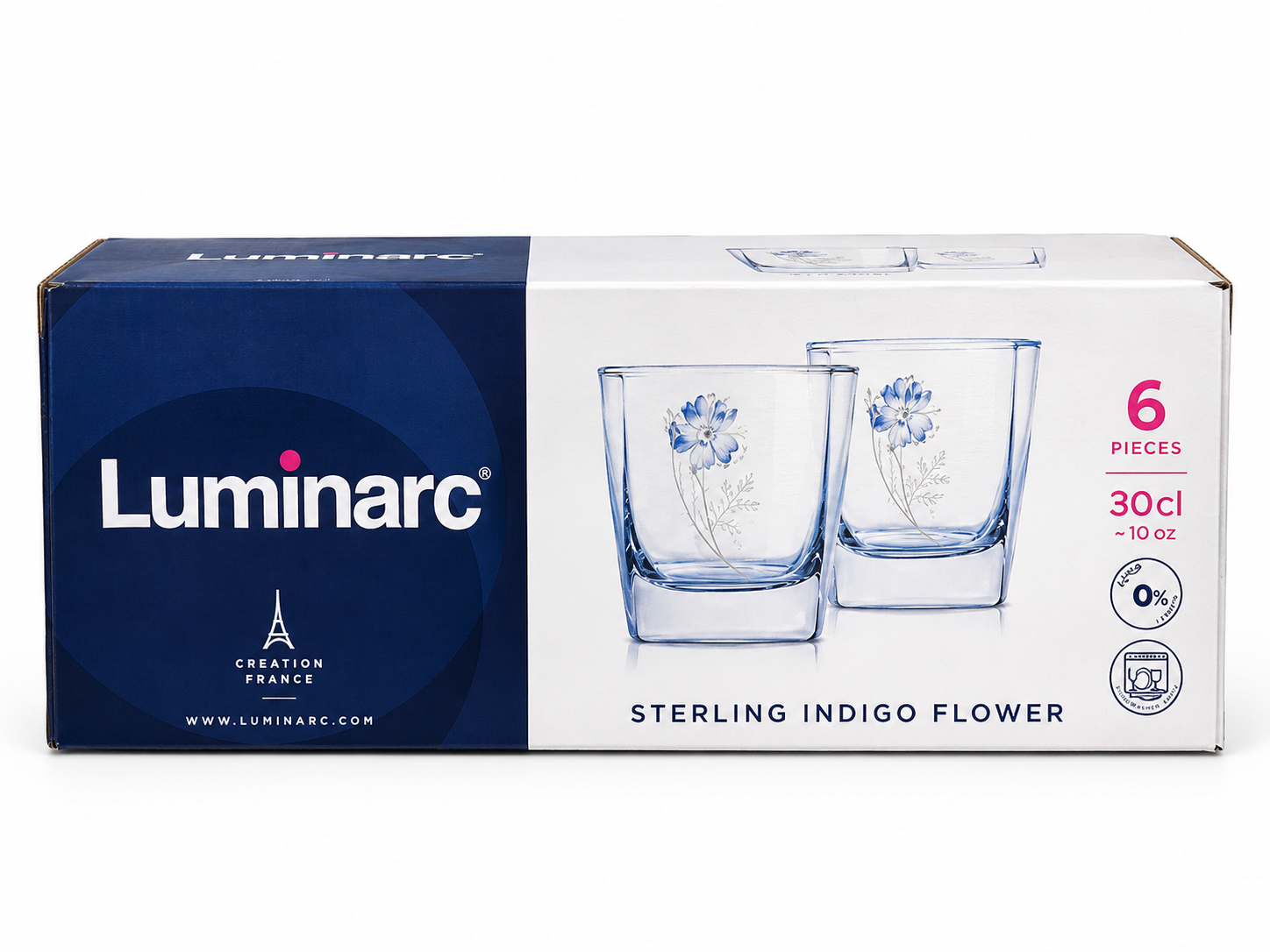 Sterling Indigo Flower Water Set